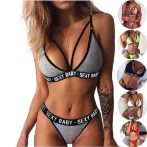 Women's Swimwear Bikini Plus Size Customizable Ladies Swimsuit Set