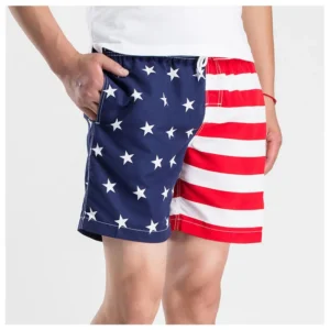 Mens Swimsuit Swim Trunks American Flag Camo Swimwear Swimming Surf Beach Shorts