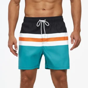 Men's beach shorts quick-drying swimwear sports swimming trunks mesh lining
