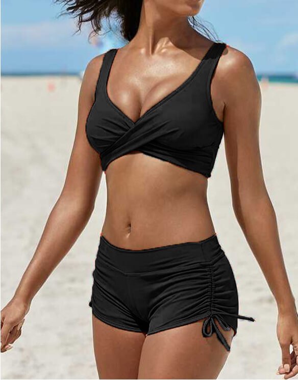 boyshorts bikini set women swimwear