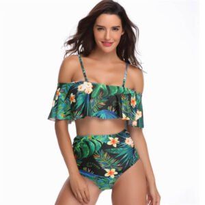 ruffle bikini set women swimwear/frill bikini set women swimwear