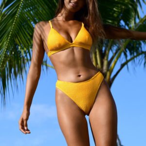 high cut bikini set women swimwear