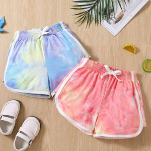 tie dye girls' shorts