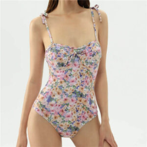 patterned/foral one piece swimsuit women swimwear