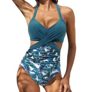 winter fantasy wrap front cutout monokini swimsuit women swimwear