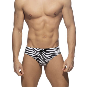 zebra stripe swim trunks men swimming briefs