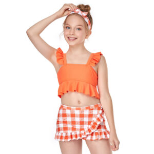 girls vintage bikini swimsuit two pieces swimwear