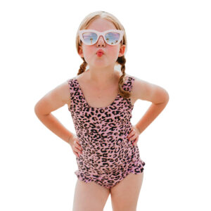 leopard bikini animal one piece swimsuit for girls