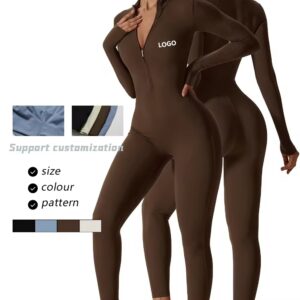 rib jumpsuit in black fitness clothes women one piece plus size