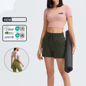 hot sale with notch neck slim fit women t shirt