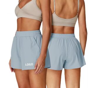 running shorts women high waisted marathon custom 2 in 1 flowy high quality athletic running shorts