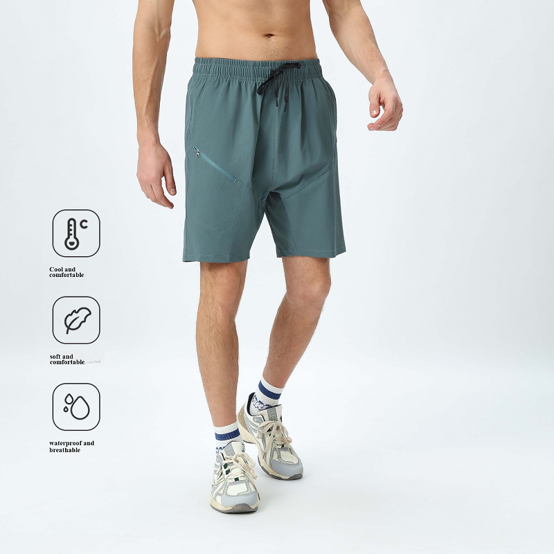 summer outdoor leisure sports shorts, quick drying, breathable, waterproof, men's running and fitness functional pants