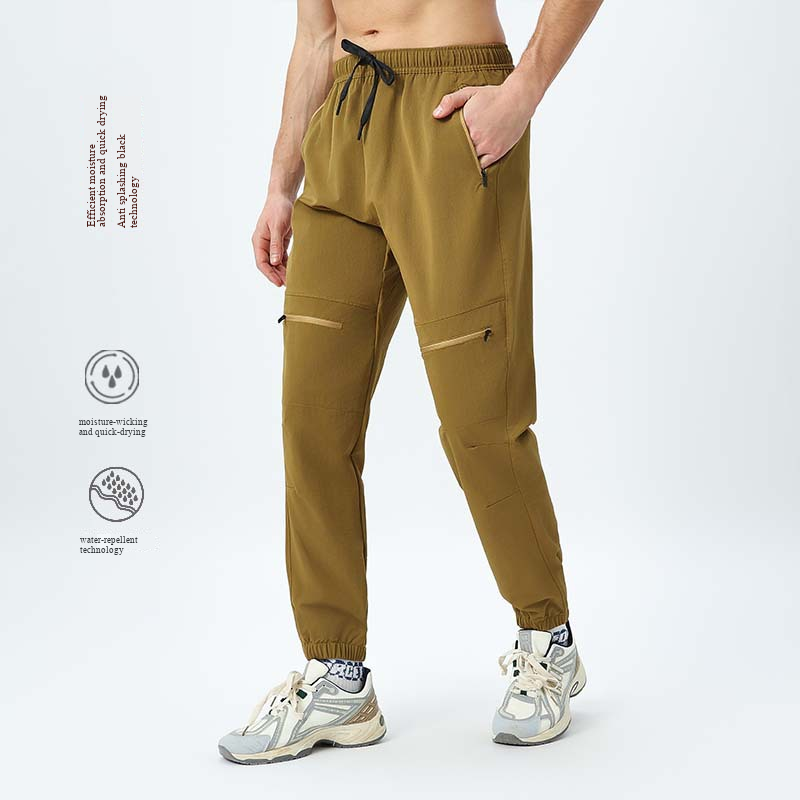 versatile outdoor men's work pants for spring and summer, quick dry, water resistant, suitable for commuting and leisure, high stretchy