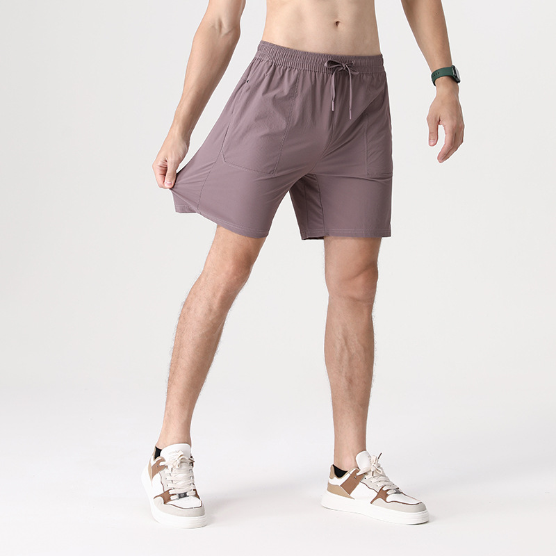 men's summer quick drying loose pants, outdoor running and fitness shorts, pocket training pants, sports and casual breathable