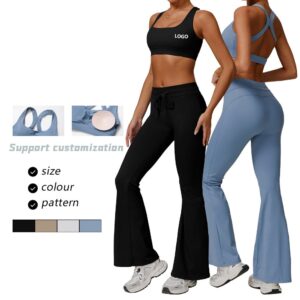custom yoga apparel soft nylon sports quick dry gym yoga workout fitness u neck bra for women