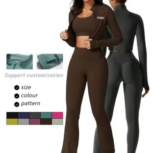 standing collar sports long top casual quick dry plug sleeve half zipper fitness running yoga clothing jacket women