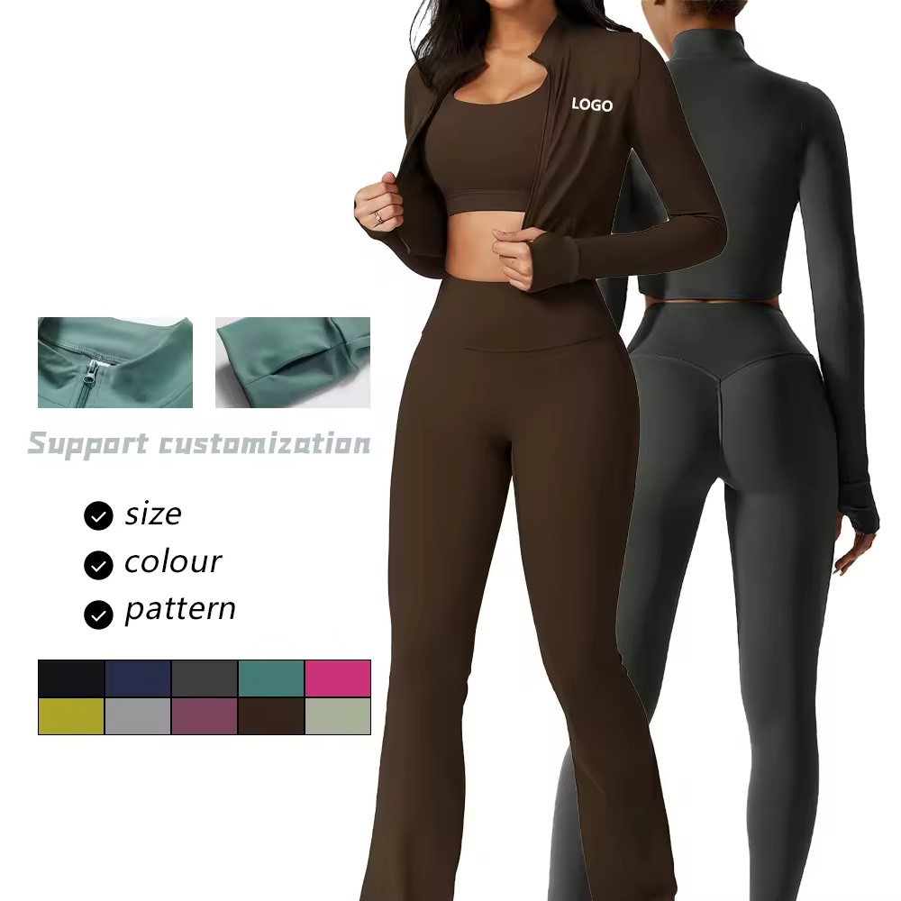 standing collar sports long top casual quick dry plug sleeve half zipper fitness running yoga clothing jacket women