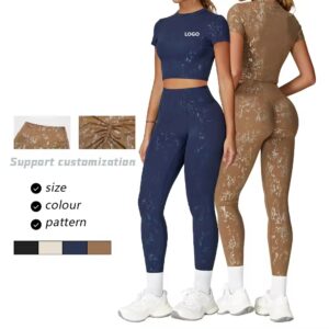 flower fabric yoga pants fitness leggings scrunch booty fitness leggings push up yoga pants