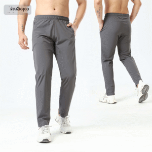 quick drying pants for men commuting, outdoor hiking, leisure sports, straight leg soft shell pants, elastic seamless press fit work pants