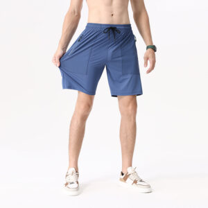 men's ice silk quick dry sports pants casual loose fit shorts for outdoor running, fitness, and training