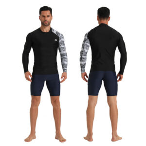 men rash guard long sleeve upf 50 running shirt sun protection clothing customized rashguard
